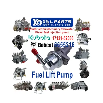 Fuel Lift Pump  for Bobcat Loader T110 T140 T190 B300 BL370 1600 Fit Kubota Engine D1703 V2203 V2003T V2003 17121-52030