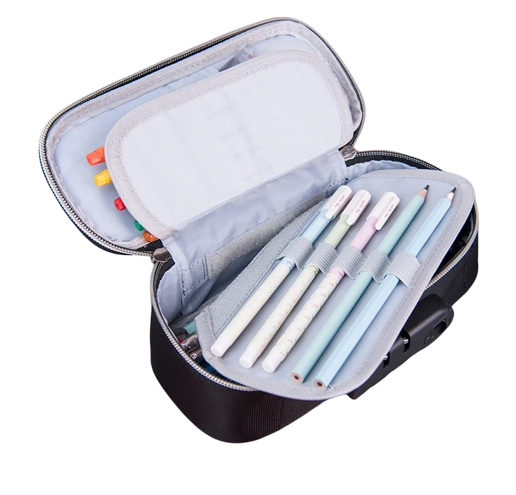 BEYOND Manufacturer Canvas Custom Multifunctional Passwaord Lock Cute Pencil Box With Code for Kids