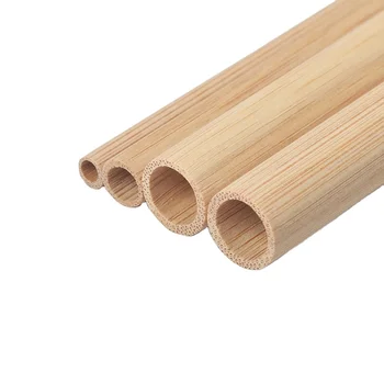 Reusable bamboo straw with  individual paper wrapped