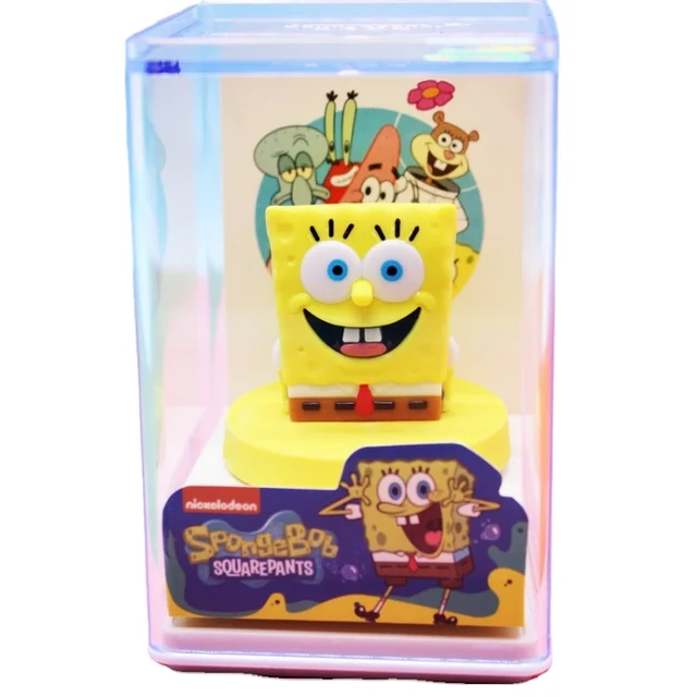 New Arrival Squarepants Acrylic Box Action Figure Unisex Sponge-Bob PVC Blind Box Durable Cartoon Toy Accessory Perfect Gift