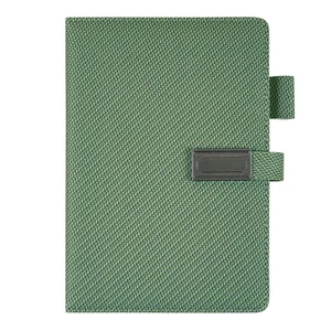 PU Leather Business Notebook Hardcover Notepad with  Buckle A5 Size Loose Leaf Glue Binding
