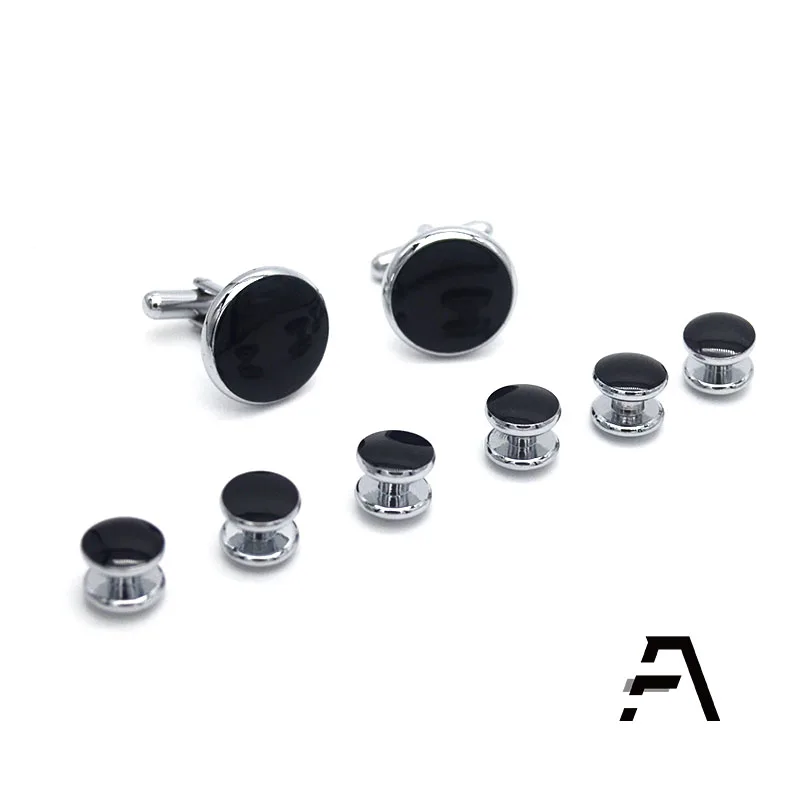 Лидер продаж Amazon классические мужские запонки и шпильки набор рубашек под смокинг для деловых свадебных