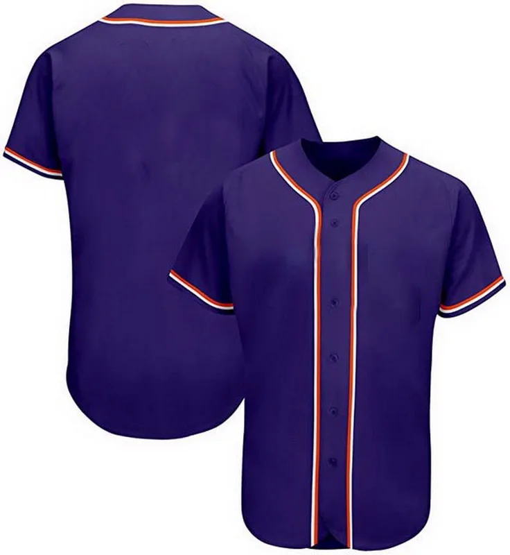 Source Wholesale custom high quality men solid short sleeves baseball jersey  t shirt on m.