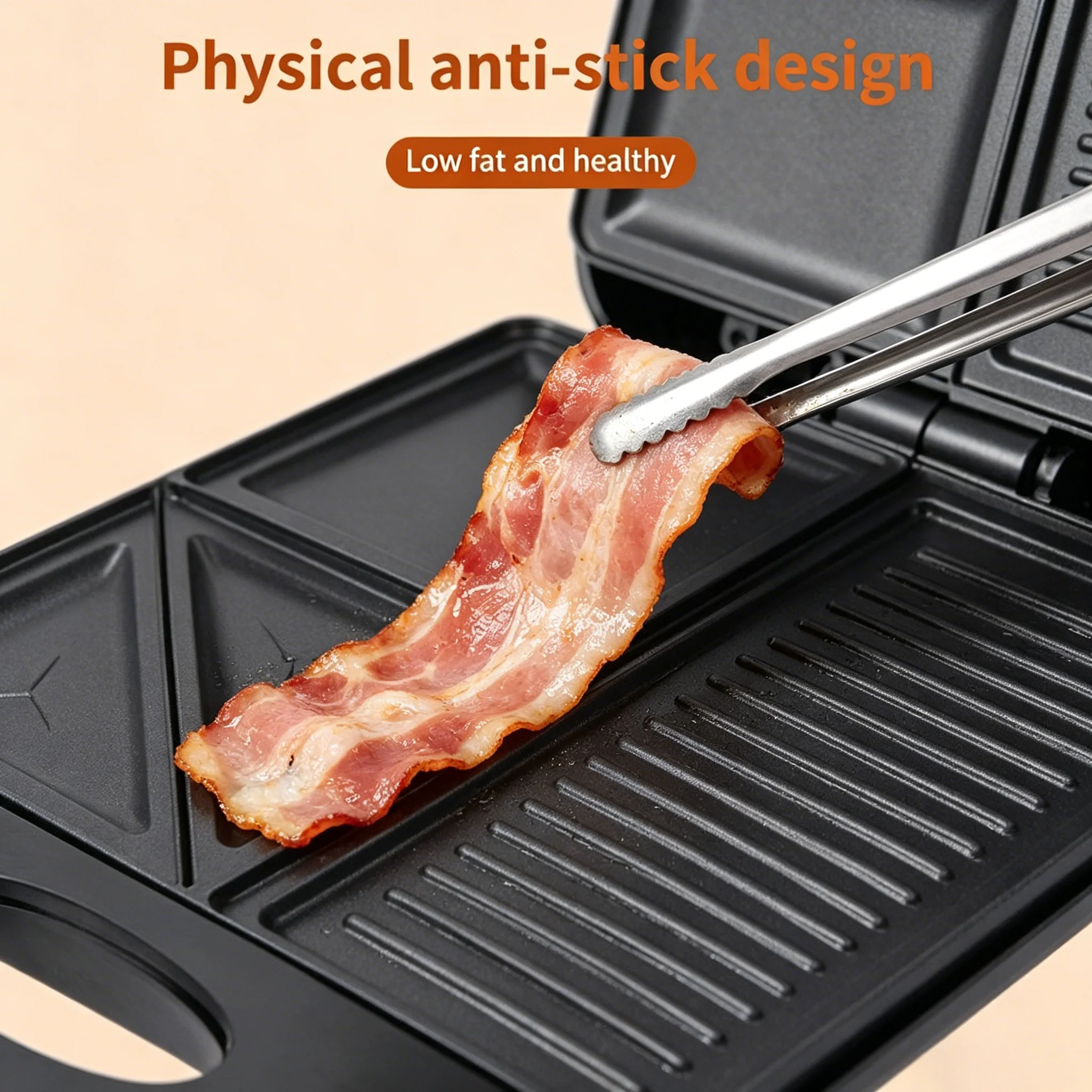 RESONKO SW063 Electric Multifunctional Sandwich Maker Breakfast Cake Pancake Double-sided 3D Surround Heating Panini Grill Press H2b3f0795b3334f39ba782bf19ac79fdfe