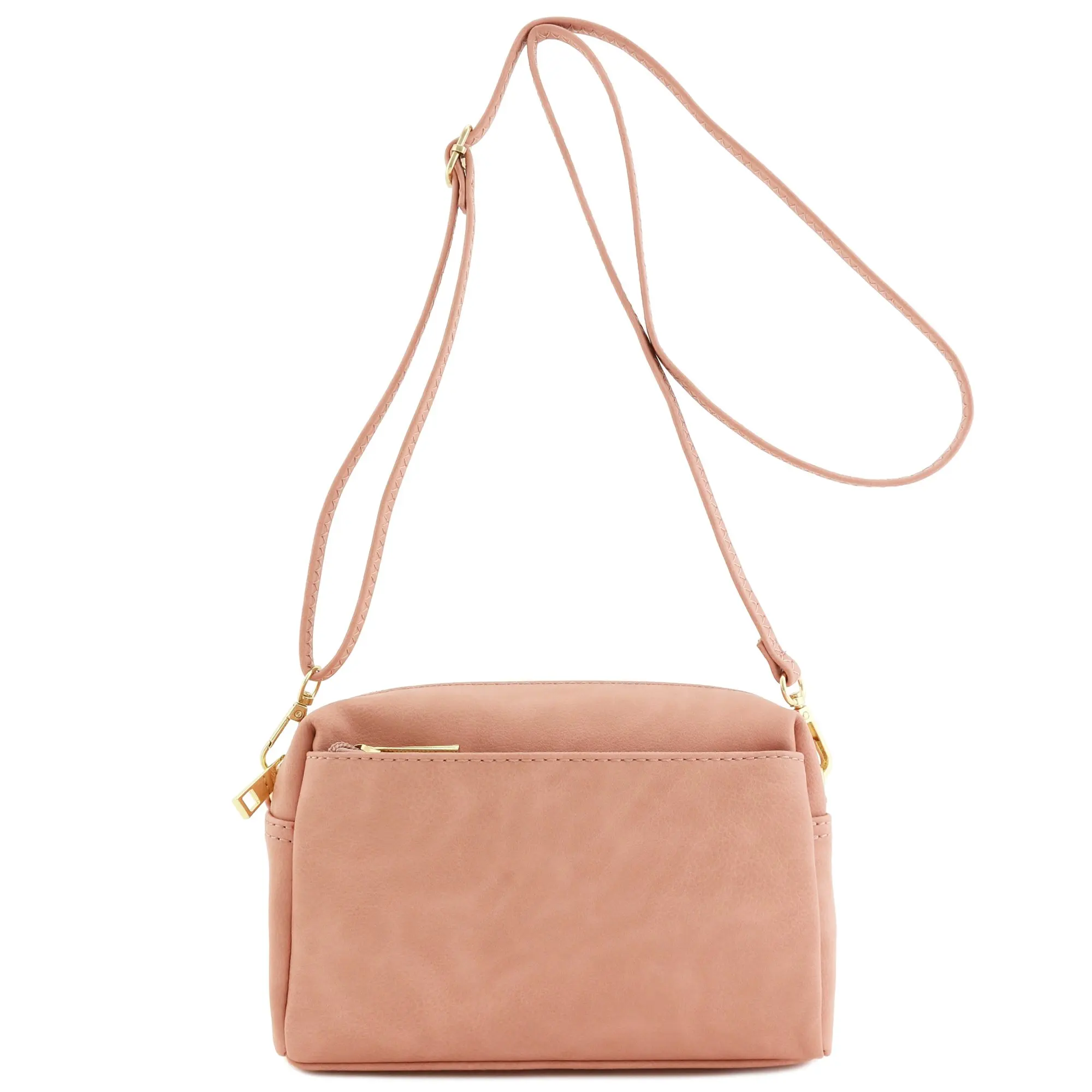 Mingyu Custom Logo Women's Leather Zipper Messenger Sling Shoulder Bags