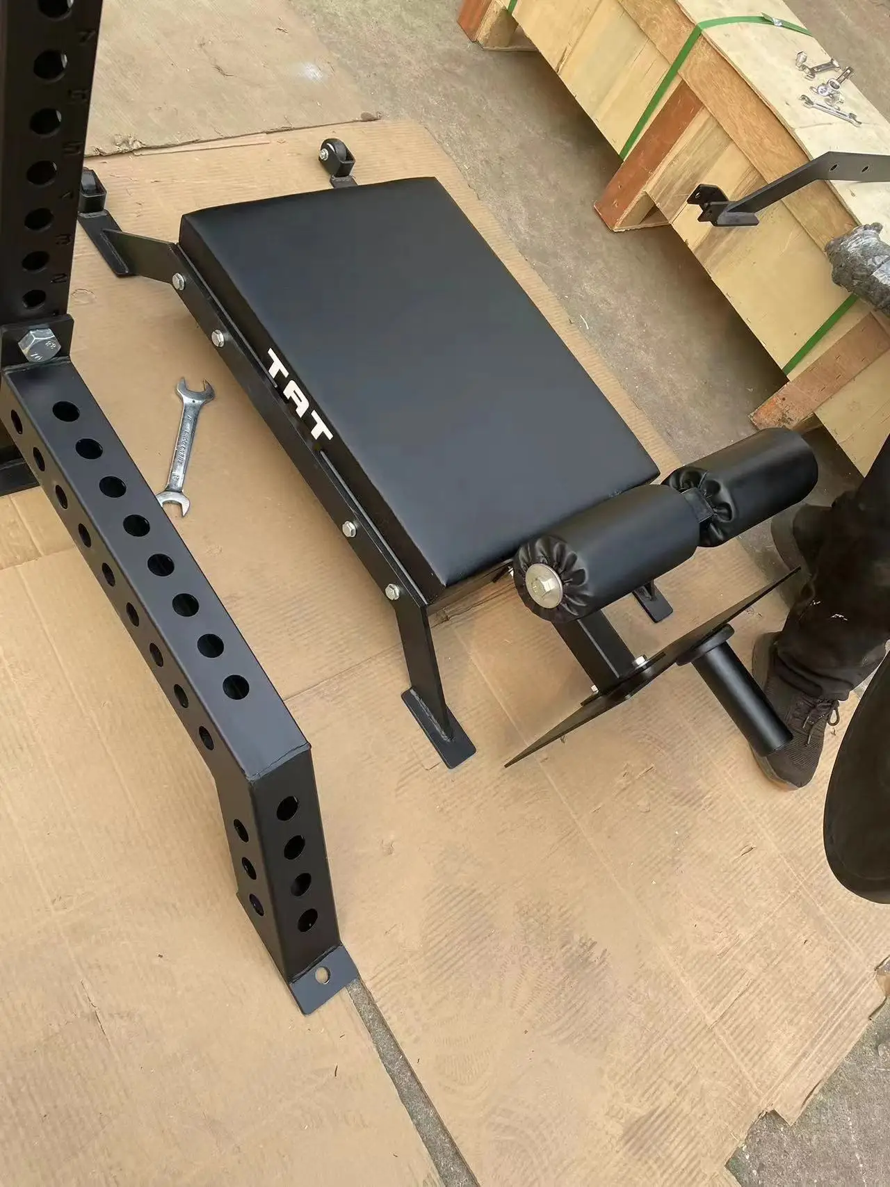Compact Nordic Curl Floor Glute Bench with Wheels - Perfect for Gyms & Home Workouts