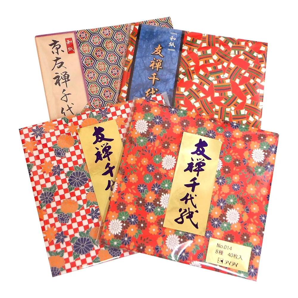 High Strength Yuzen Chiyogami Japanese Square Origami Paper For Decoration