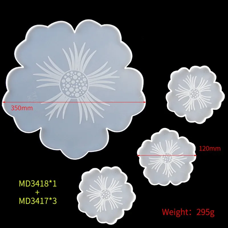 mirror surface high quality flower silicon molds for epoxy resin for crystal epoxy resin cast