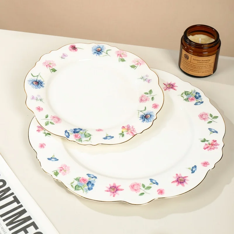 product wholesale floral ceramic customized new bone china porcelain dinnerware tableware dinner set-3