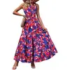 Bleu foncé Orange Floral