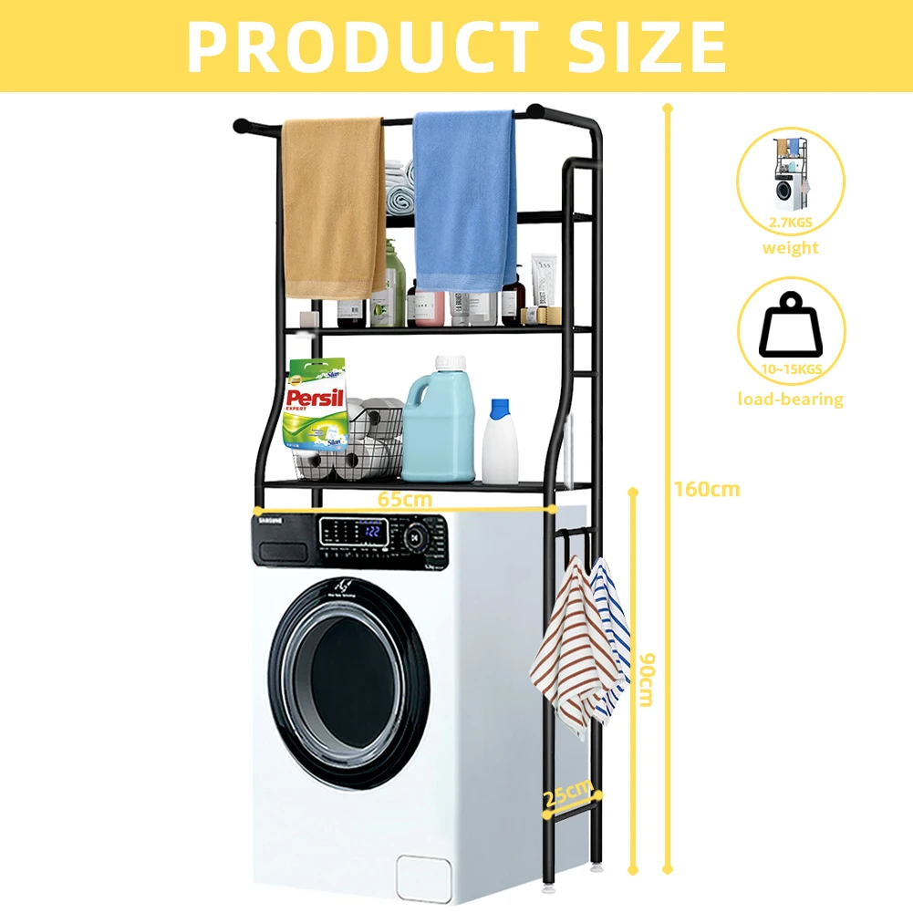 Tw106 Washing Machine Rack Bathroom Storage Rack Stand Washing Machine Rack Metal Corner Toilet ...
