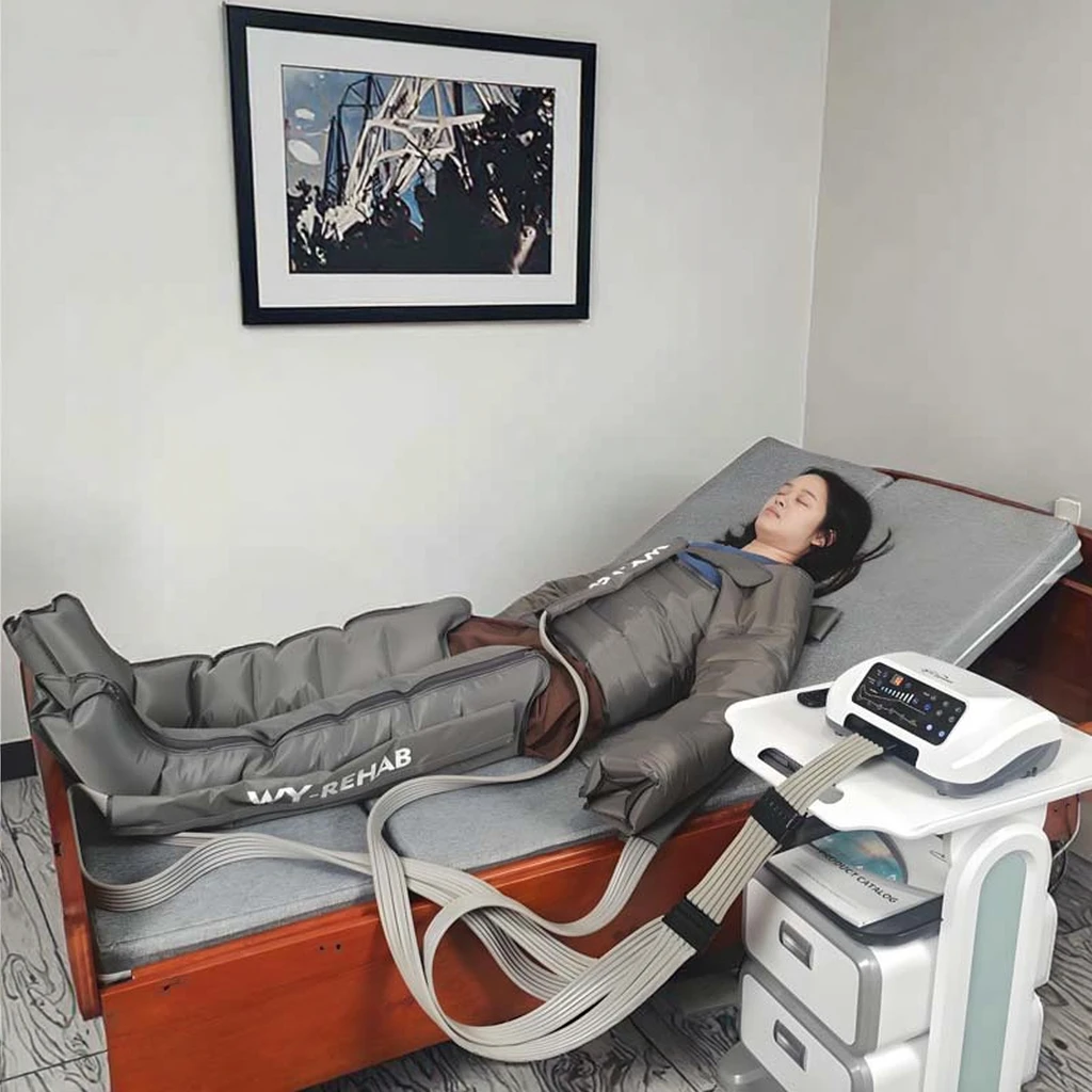 Home Use Pressotherapy Air Compression Massager for Legs Abdomen and Arm