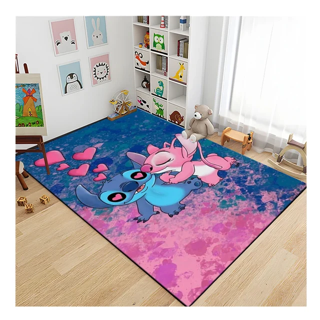 DMC-32 Disney Fashion Stitch 3D Printing Anime Large Area Carpets Home Living Rooms Cartoon Children's Bedroom Sofa Doormat