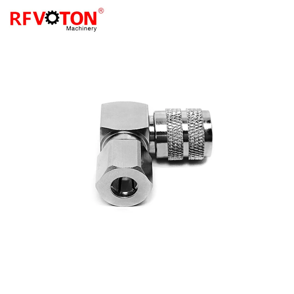 RF connector 1.6-5.6 L9 type male pin RA right angle 90 degree clamp for ST212 BT3002 coaxial cable plug manufacture