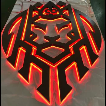 Customized Sign Maker Led  Glow Neon Signs Logo Illuminated 3d Acrylic Letters  Back letter identification