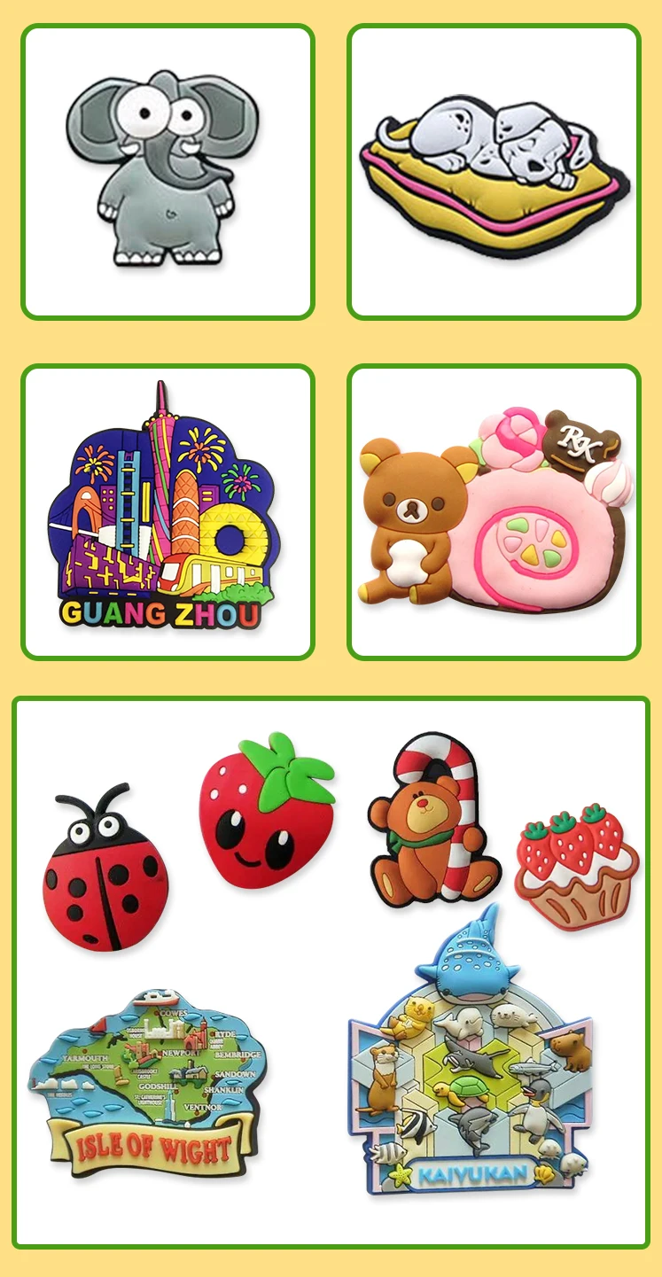 product customizable pvc cartoon refrigerator decorations soft rubber souvenir stickers wholesale factory promotional fridge magnets784-69