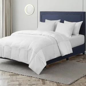 400GSM Luxury White Microfiber Breathable Quilted Comforter Hotel and Home Use Duvet Insert All Season Organic Alternative Style