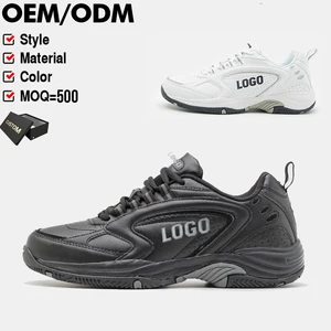 Anti-Torsion Lightweight Microfarbre EVA Midsole Shock Absorbing All-Day Comfort Tennis Sneaker Non-Slip Retro Badminton Shoes