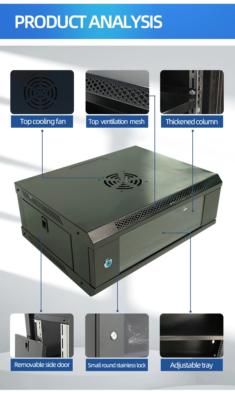 Custom 4U Steel Metal Server Cabinet 600mm Depth 19-Inch Standard 22U ...