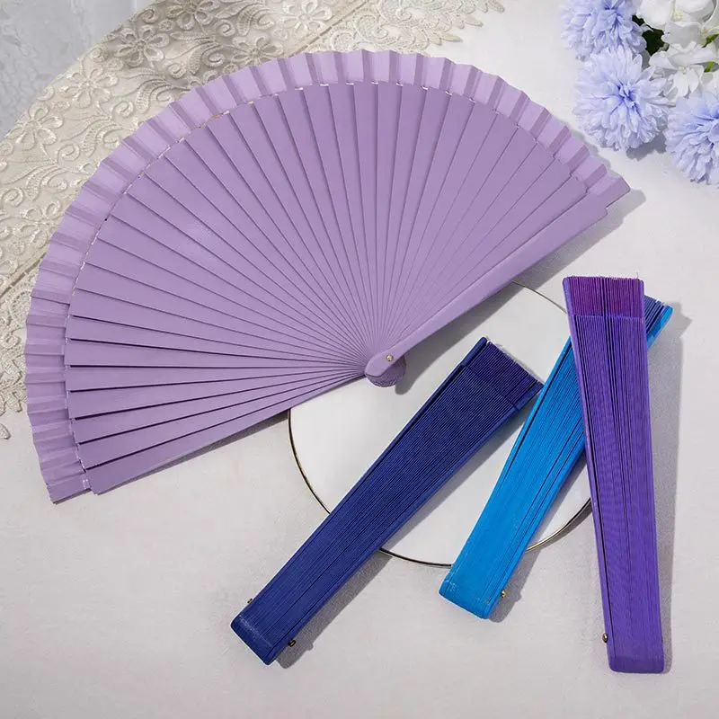 Custom Private Logo Full Color Uv Printing Spanish Fan High Quality Wood Folding Hand Fans Advertising Promotions Clack Fan