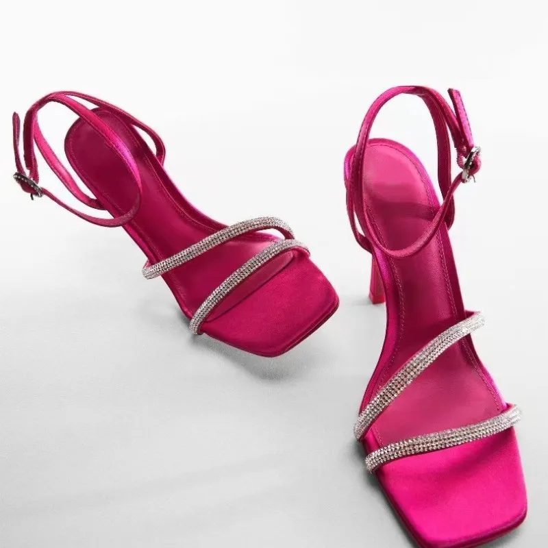 Customized New Modern Summer Shoes Rhinestone Strap Women