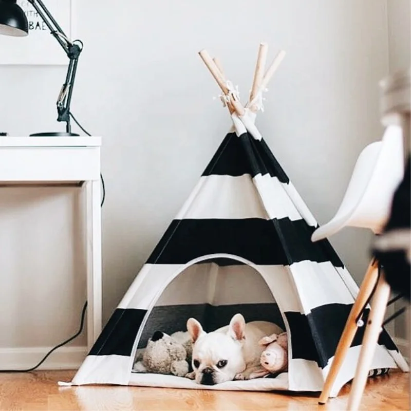 Small Or Large Dog Teepee Tent Pet Teepee Grey Threeseason Tent,Four