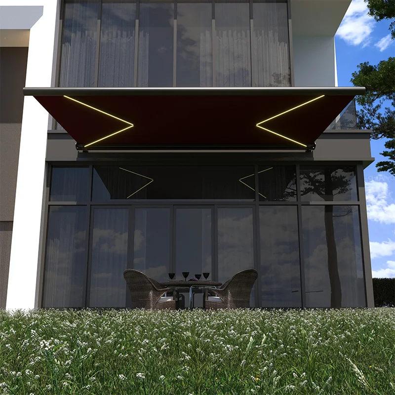Retractable Prefab Awnings Shade Container Awning Outdoor Stretch Awnings