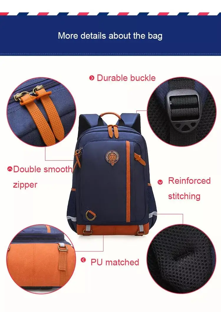 High Quality School Backpack Waterproof Durable Children Bags