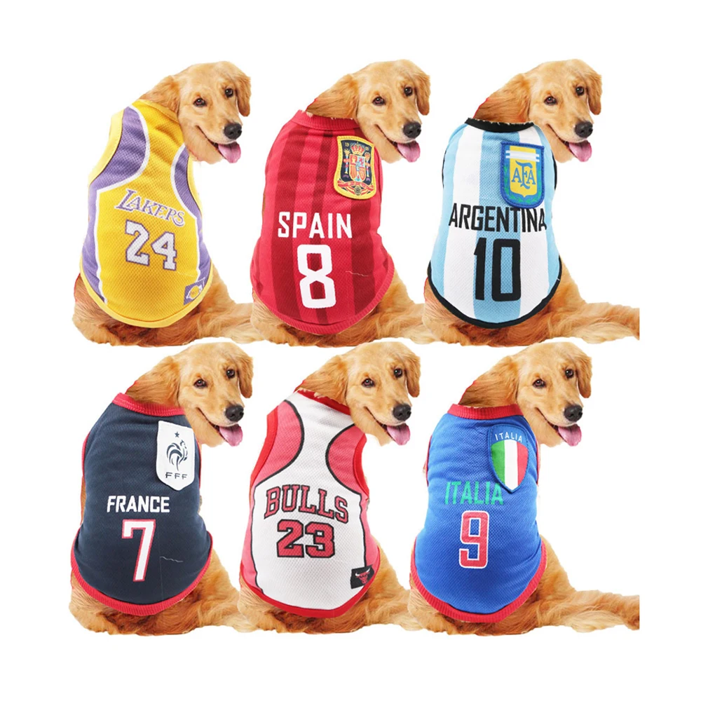 Dog Clothes Football T-shirt Dogs Costume National Soccer 2018 World Cup  FIFA Jersey for Pet Argentina 