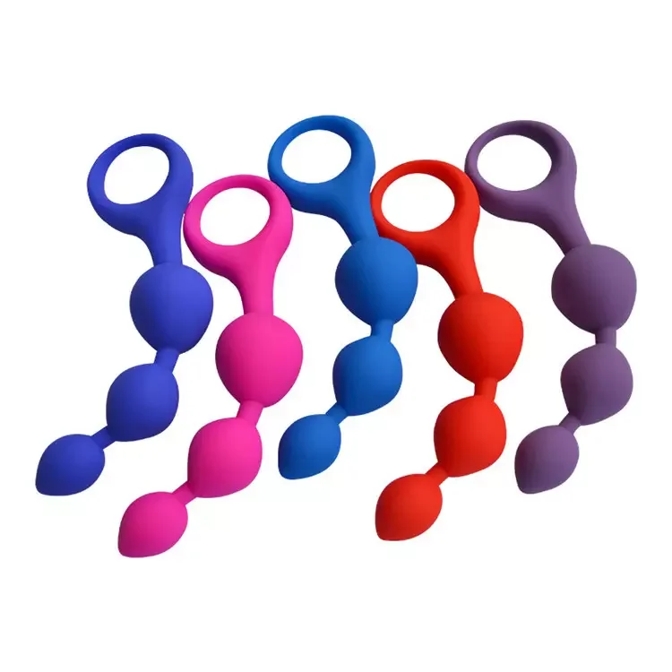 anal plug balls Beaded Adventure Silicone Flexible Gradual Anal Beads Balls Butt Plug Probe main image 1
