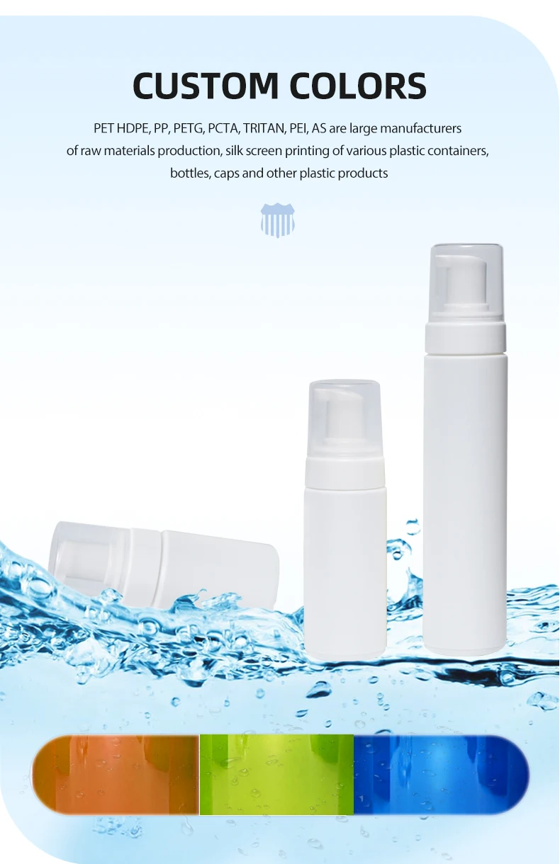 100ml 120ml 150ml 240ml Pink Frosted Hdpe Facial Cleanser Mousse Foam Pump Bottle