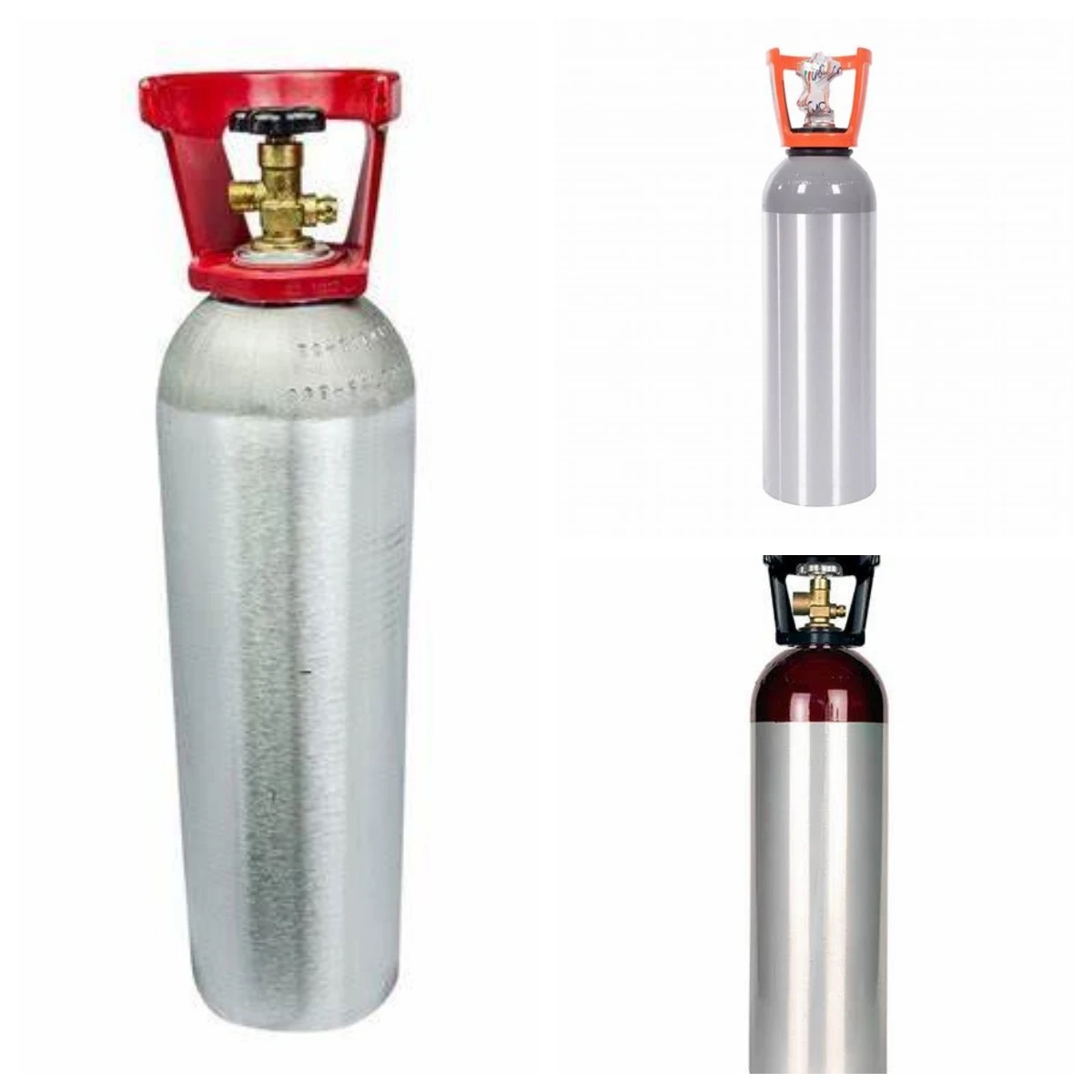 Food Grade Refillable Aluminum CO2 Cylinder 0.35~50L Aluminum CO2 Gas Cylinder