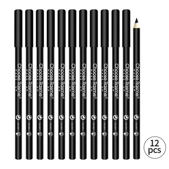 Wholesale Black Wooden Eyeliner Pencil Smooth Natural Eye Makeup Long Lasting Waterproof Makeup Eyeliner Pen