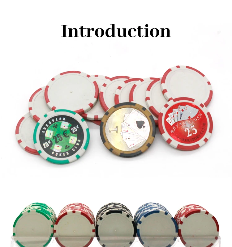 High Quality Customised Logo Cheap 40 Mm Casino Chips Printing Gambling Abs Poker Chips Sets
