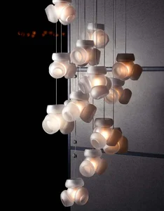 ECOJAS Handmade New Design Chandelier for Villa Hotel Restaurant Glass Decor Lighting