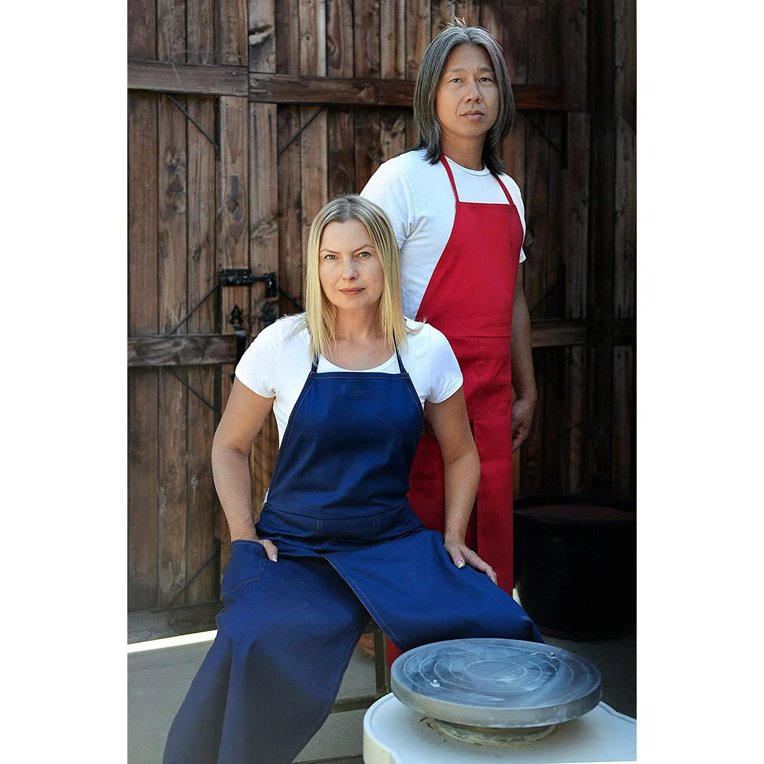 Хлопок Холст керамист Водонепроницаемый Фартук защиты разделение на ноге специальная конструкция