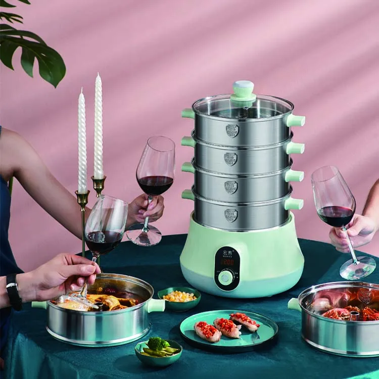 New Arrived Upgrade Keep Warm Layers Stainless Steel 304 Electric Multi