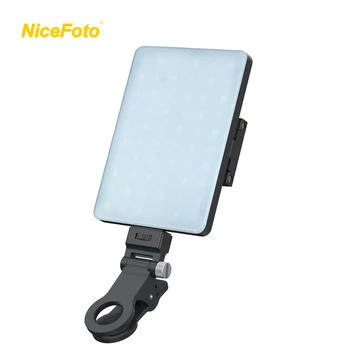 NiceFoto 5W Rechargeable Live Streaming Makeup Webcam Zoom Call Lighting Phone Laptop Clip LED Fill Selfie Light