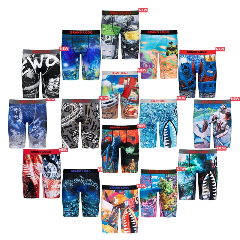Digital 3D Printed Designer Graphic Ethikaed Underpants Tight Shorts Polyester Spandex Ethikaes Underwear Men Boxer Briefs