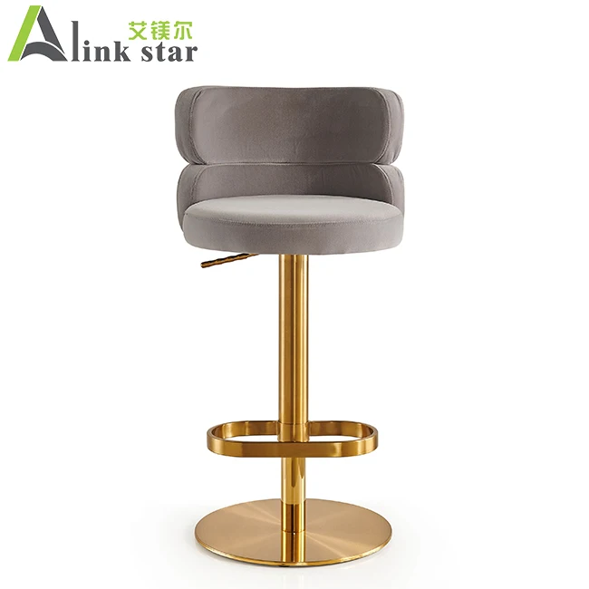ヴィラ 安いバーチェアレストランチェア家具スイベル調節可能なバースツールステンレススチールバーチェアゴールドレッグ Buy