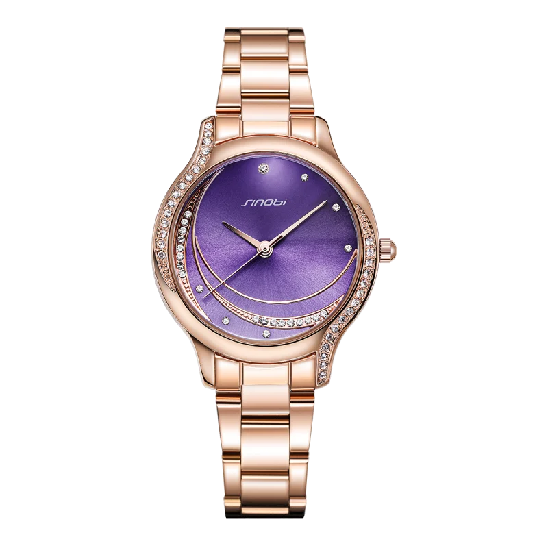 Popular Watch for Women Luxury Rose Gold Stainless Steel
