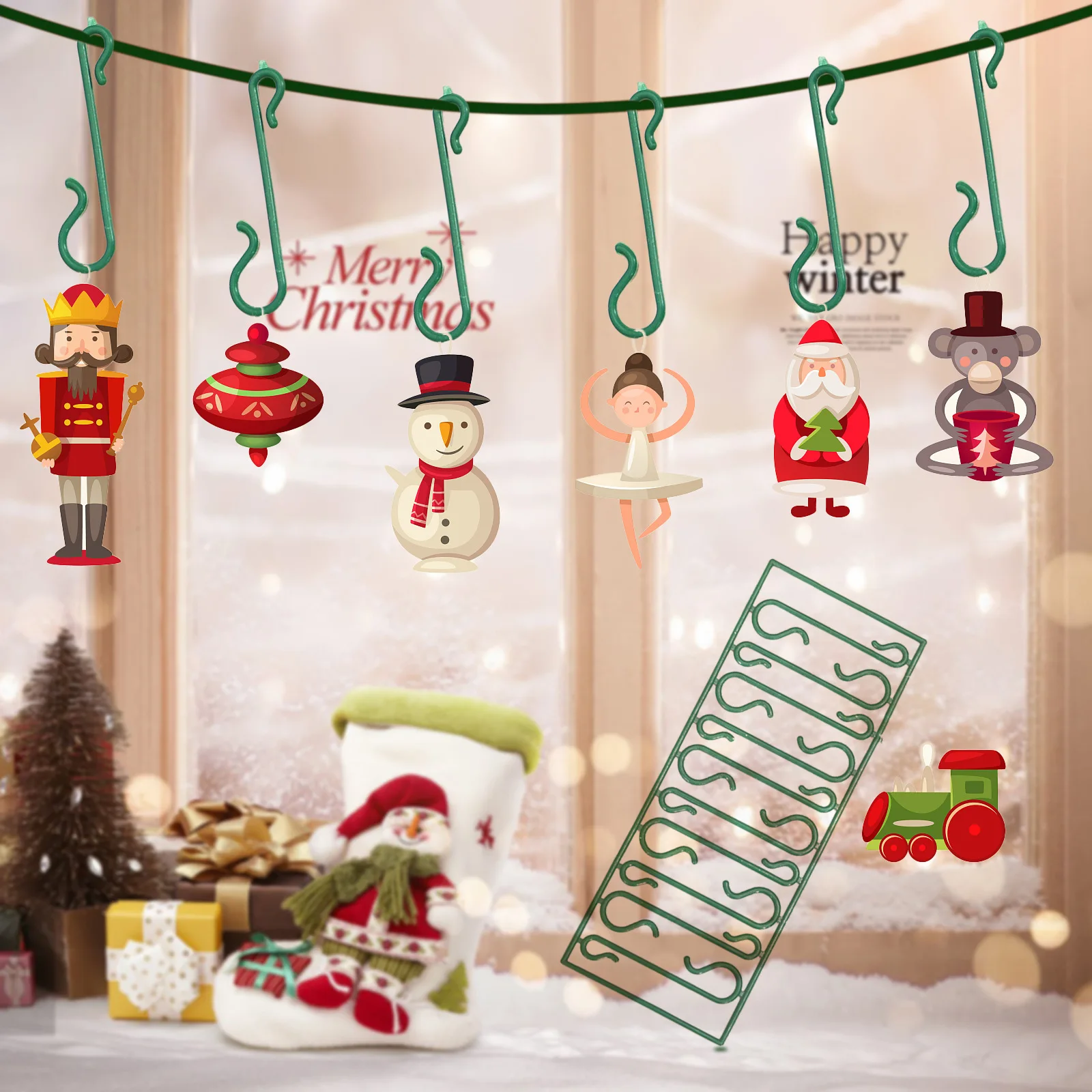 Small Christmas novelty hooks plastic novelty hooks buckle S note novelty hooks Christmas daily necessities pendant tool