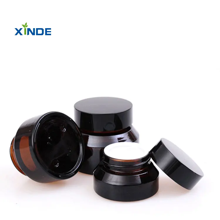 Custom Logo 100ml Matte Amber Glass Bottle with Wood Screw Cap Pump Lotion Liquid Diffuser Face Mask Storage