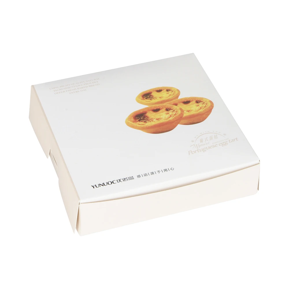 Custom Printed Recyclable Kraft Paper Box Rectangle with Clear Window for Snack Food Packaging Direct From Factory Supplier Cake