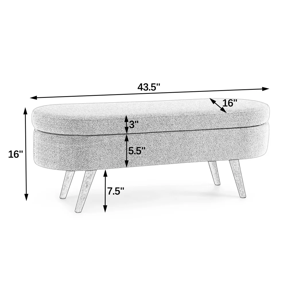 Elvarenae Avielle Oval Storage Bench — product detail