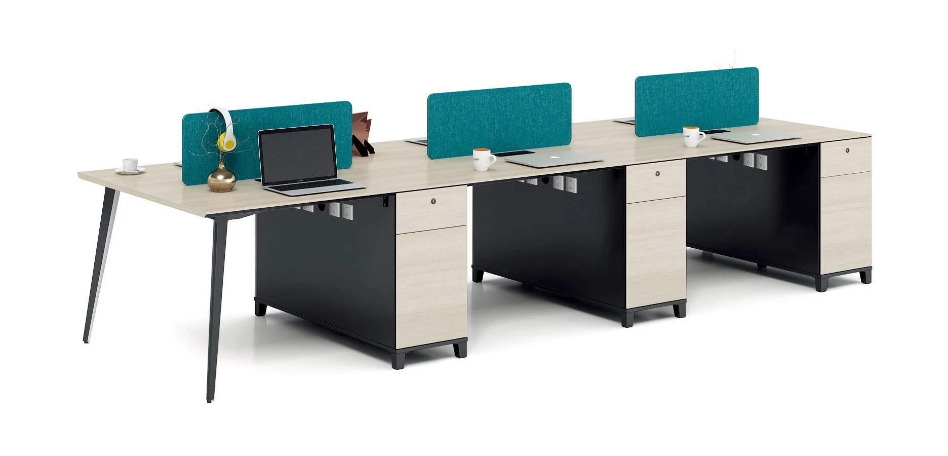 Modern Design Executive Office Desk 2 4 6 8 Staffs Workstation Desk Table Office Desk and Chair Set