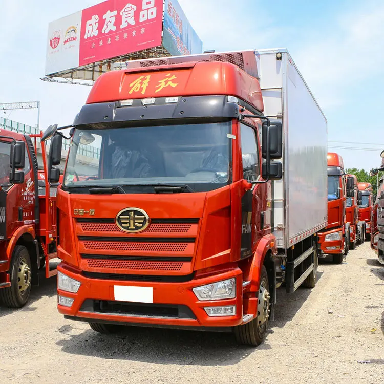 Faw Jiefang J6L 240hp 4X2 6.8m Euro 6 Refrigerated Truck  Frozen Reefer Truck Transport Frozen Faw Refrigerated Truck details