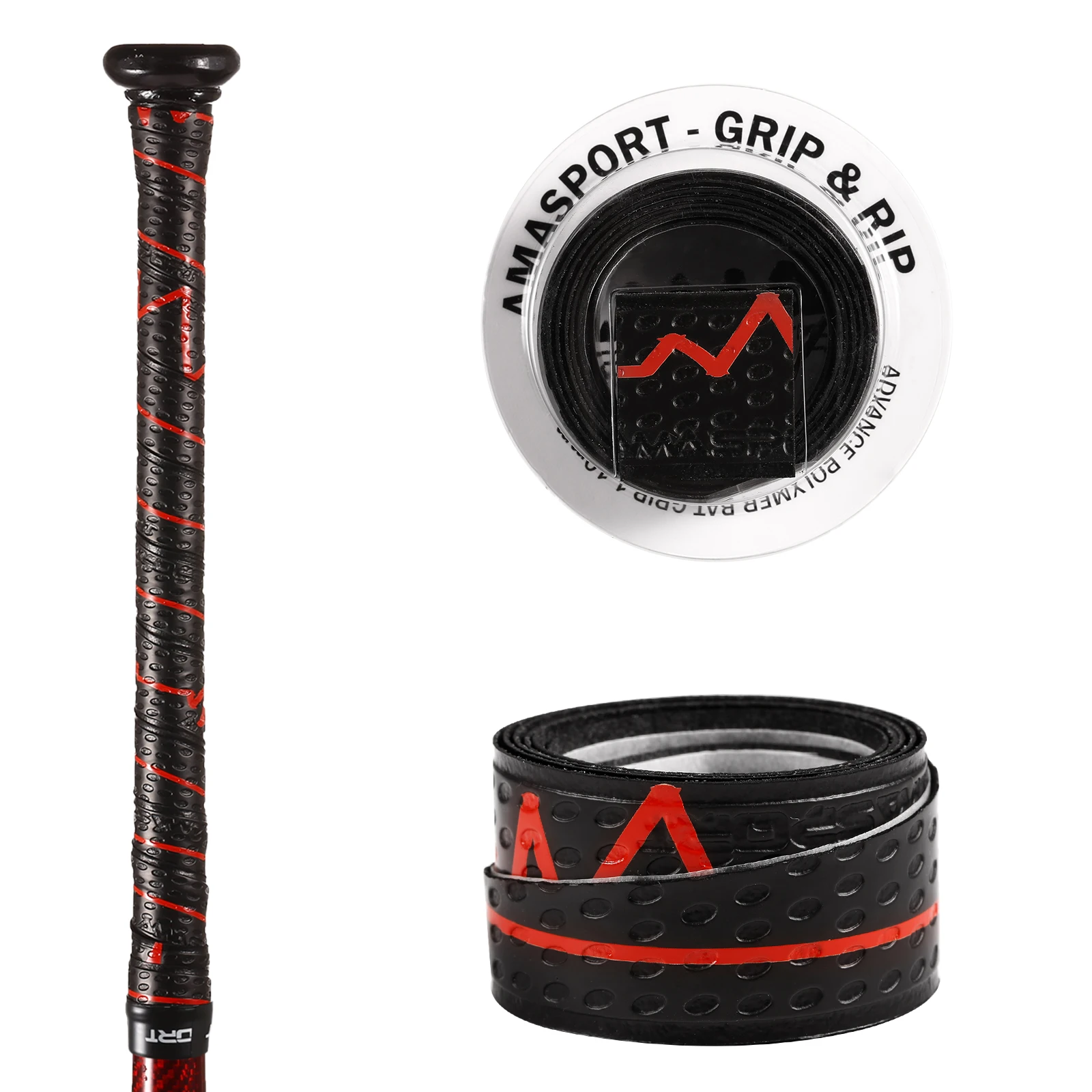 New Black Bat Grip For Baseball Softbal Customized 1.1mm Grip Tape