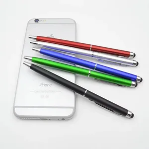 Hot Selling  Business Promotional Slim Plastic Ball Pen with  Custom  Logo Touch Screen Plastic  Ballpoint Pen
