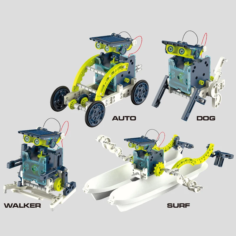 12 в 1 игрушечный робот на солнечной батарее